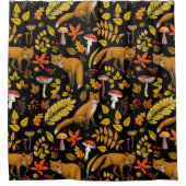 秋は狐の色を付ける シャワーカーテン (正面)