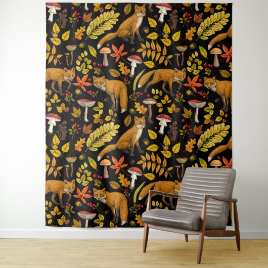 秋は狐の色を付ける タペストリー (インサイチュ)