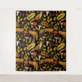 秋は狐の色を付ける タペストリー (正面)