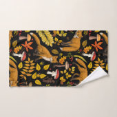 秋は狐の色を付ける バスタオルセット (ハンドタオル)