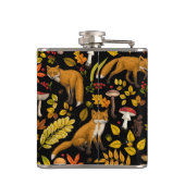 秋は狐の色を付ける フラスク (裏面)