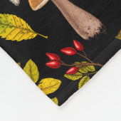 秋は狐の色を付ける フリースブランケット (角)