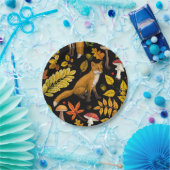 秋は狐の色を付ける ペーパープレート (パーティー)