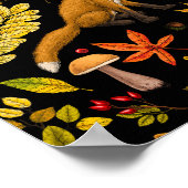 秋は狐の色を付ける ポスター (角)