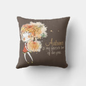 秋は私お気に入りののお洒落 クッション (裏面)