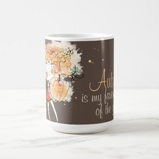 秋は私お気に入りののお洒落 コーヒーマグカップ (中央)