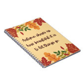 秋は私たちにどのように美しい引用文 ノートブック (右側)