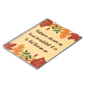 秋は私たちにどのように美しい引用文 ノートブック (左側)