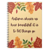 秋は私たちにどのように美しい引用文 ノートブック (正面)
