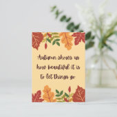 秋は私たちにどのように美しい引用文 ポストカード (スタンド正面)