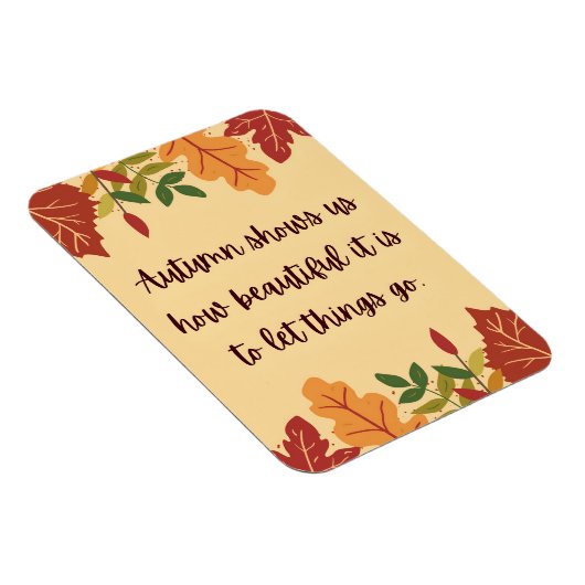 秋は私たちにどのように美しい引用文 マグネット (右側)