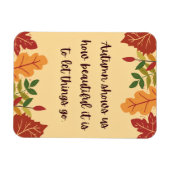 秋は私たちにどのように美しい引用文 マグネット (横)