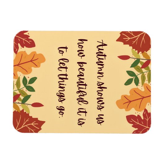 秋は私たちにどのように美しい引用文 マグネット (横)