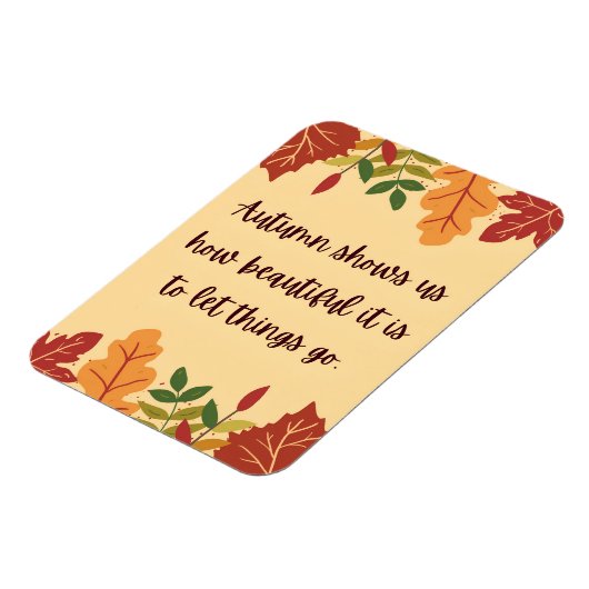 秋は私たちにどのように美しい引用文 マグネット (左側)