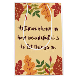 秋は私たちにどのように美しい引用文 ミディアムペーパーバッグ