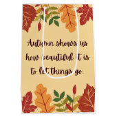 秋は私たちにどのように美しい引用文 ミディアムペーパーバッグ (裏面)