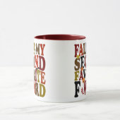 秋は私のお気に入りの第二語秋おもしろいだ マグカップ (中央)