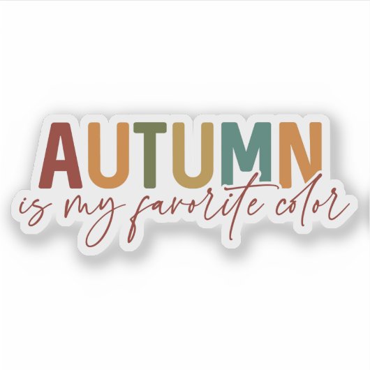 秋は私のお気に入りの色 シール (正面)