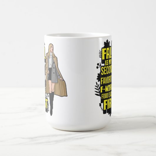 秋は私のお気に入りの2 F感謝祭おもしろいだ モーフィングマグカップ (中央)