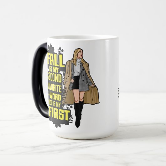 秋は私のお気に入りの2 F感謝祭おもしろいだ モーフィングマグカップ (正面左)