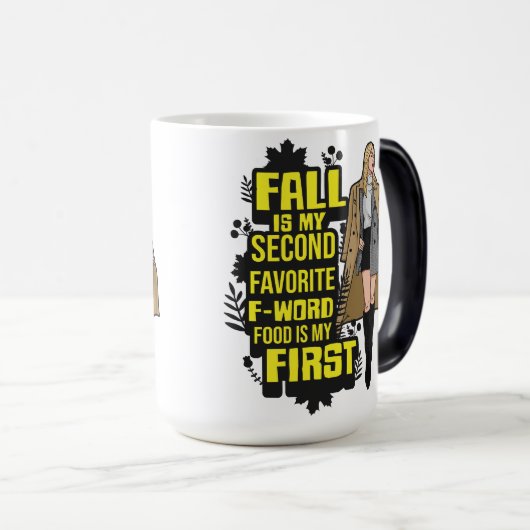 秋は私のお気に入りの2 F感謝祭おもしろいだ モーフィングマグカップ (正面右)