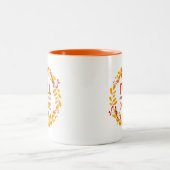 秋は私のカラーお気に入りの紅葉カボチャ ツートーンマグカップ (中央)