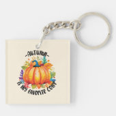 秋は私の色お気に入りの – カボチャと離れ キーホルダー (裏面)