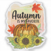 秋は私の色お気に入りの-葉パンプキン シール (正面)
