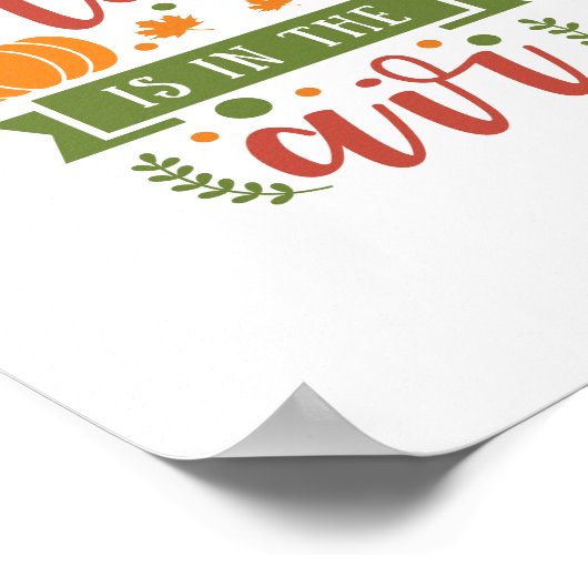 秋は空中にある ポスター (角)