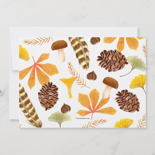 秋は空中招待状 招待状 (裏面)