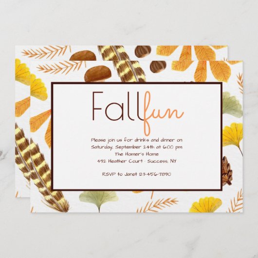 秋は空中招待状 招待状 (正面/裏面)