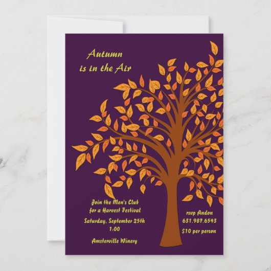 秋は空気招待状にあります 招待状 (正面)