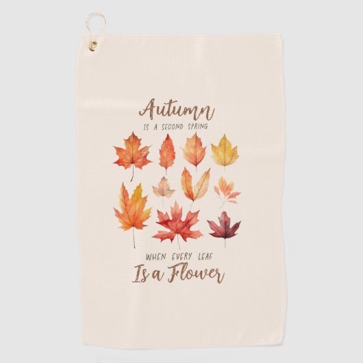 秋は第2春-紅葉 ゴルフタオル (正面)