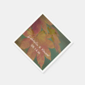 秋は結婚式を着色します スタンダードカクテルナプキン (角)