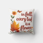 「秋は葉は花」 クッション (正面)