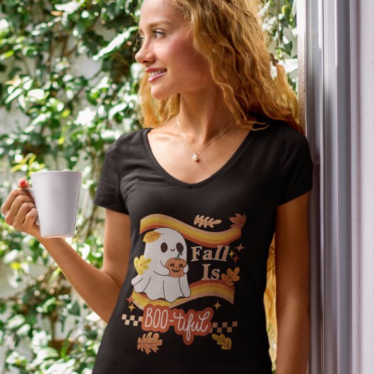 秋はBoo-Healy -秋は美しい – 幽霊 Tシャツ