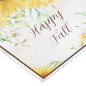 秋ひまわりのカスタマイズ可能な文字の短冊 ショートテーブルランナー (コーナー)