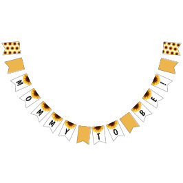 秋ひまわりウェルカムベビーシャワー バンティングフラッグ