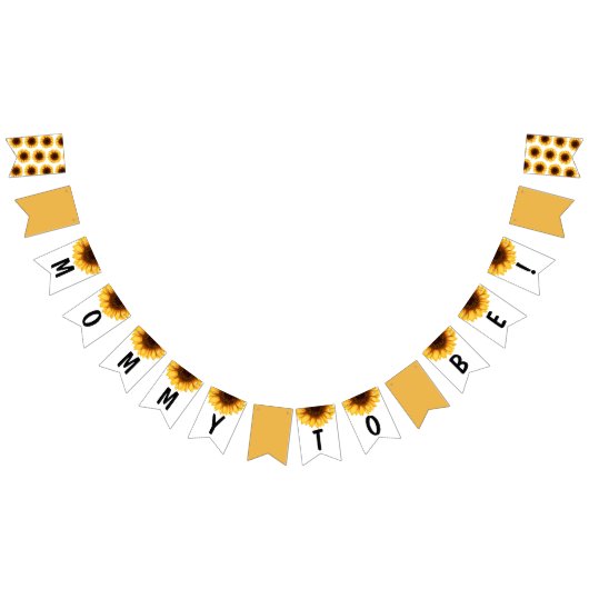 秋ひまわりウェルカムベビーシャワー バンティングフラッグ (全)