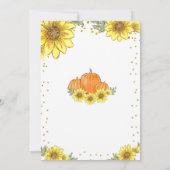 秋ひまわりカボチャ引っ越し祝いパーティーパーティー 招待状 (裏面)