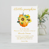秋ひまわりカボチャ男女兼用 箔招待状 (立ち正面)