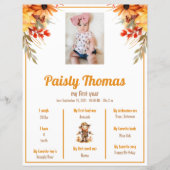 秋ひまわりファーム1th誕生日マイルストーンポスター (正面)