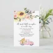 秋ひまわりフローラかぼちゃトラックベビーシャワー 招待状 (スタンド正面)