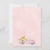 秋ひまわりフローラかぼちゃトラックベビーシャワー 招待状 (裏面)