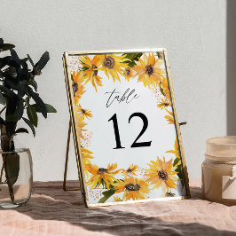 秋ひまわりフローラテーブル番号 テーブルナンバー