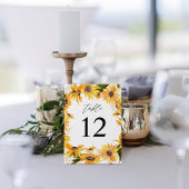 秋ひまわりフローラテーブル番号 テーブルナンバー