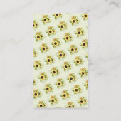 秋ひまわりフローラ赤ちゃんシャワーおむつラッフル エンクロージャーカード (裏面)