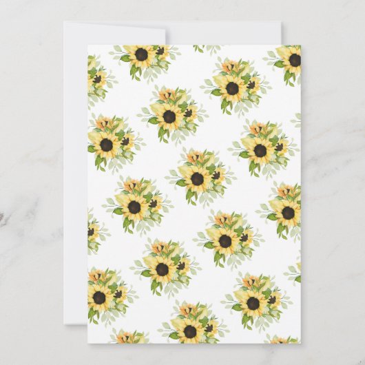 秋ひまわりブライダルランジェリーシャワー 招待状 (裏面)