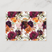 秋ひまわりブーケフローラディスプレイシャワー エンクロージャーカード (裏面)