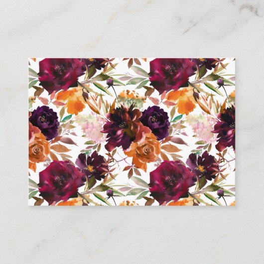 秋ひまわりブーケフローラディスプレイシャワー エンクロージャーカード (裏面)